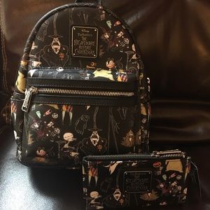Loungefly NBC mini backpack and wallet